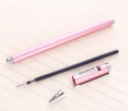 得力S83金属笔杆中性笔签字笔0.5水笔学生水笔简约走珠笔文具用品
