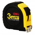 得力（deli）8207 3米 16mm宽 全包胶钢卷尺 回缩缓冲装置 有效防止手指划伤