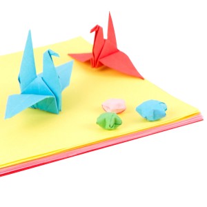 deli得力彩色儿童折纸 6437 彩色卡纸 手工折纸 DIY创意加厚双面折纸 5色 30张/包