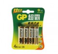 GP超霸电池 5号AA 1.5v 碱性电池 4粒/卡