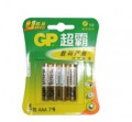 GP超霸电池 7号AAA 1.5v 碱性电池 4粒/卡
